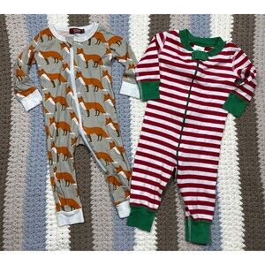 Baby Pajama Bundle – Milkbarn & Hanna Andersson Sleepers – Size 6-9 Months
